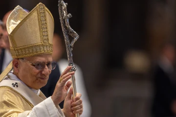Pope Leo XIV greets the faithful in St. Peter's Basilica, May 31, 2025
