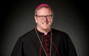 Bishop Robert Barron spoke on political commentator Tucker Carlson's show on June 2, 2025. Credit: CNA/EWTN News