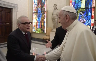 Pope Francis meets director Martin Scorsese in the Vatican on Nov. 30, 2016. Credit: L’Osservatore Romano