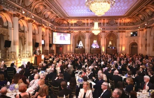 In his speech, Cardinal Timothy Dolan said he is in “good company” in defending religious freedom, along with the legal team at Becket and the founders of the United States. Credit: Photo courtesy of Becket