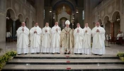 Seven Dominican brothers were ordained to the priesthood by Archbishop Anthony Fisher, OP, who leads the Archdiocese of Sydney, Australia. The newest Dominican priests are Louis Mary Bethea, Gregory Marie Santy, Bertrand Marie Hebert, Basil Mary Burroughs, Titus Mary Sanchez, Nicodemus Maria Thomas, and Linus Mary Martz, pictured here with the archbishop at their ordination at the the Basilica of the National Shrine of the Immaculate Conception in Washington, D.C., on June 4, 2025.
