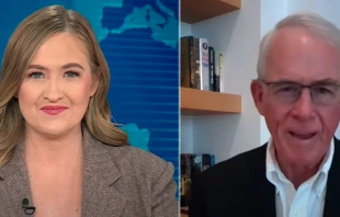 Former United States Ambassador to the Holy See Francis Rooney speaks to “EWTN News Nightly” anchor Catherine Hadro on Monday, May 12, 2025. Credit: EWTN News