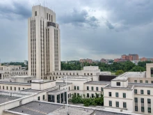 Historic Tower at Walter Reed National Military Medical Center in Bethesda, Maryland.